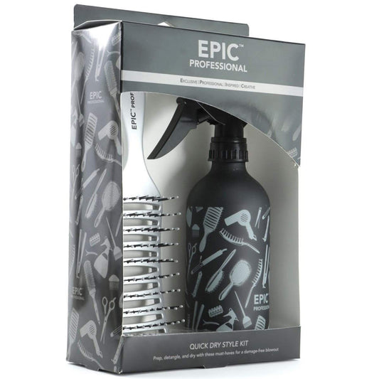 Wet Brush Epic Quick Dry Styling Kit with spray bottle and comb for effortless hair styling