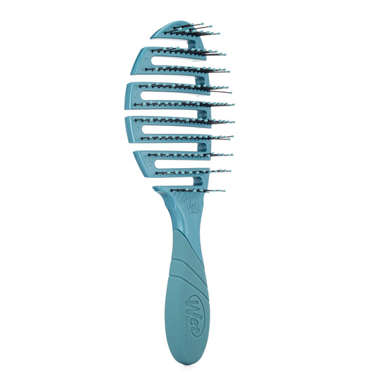 Wet Brush Flex Dry Detangler in aqua color with flexible bristles for easy detangling on wet hair