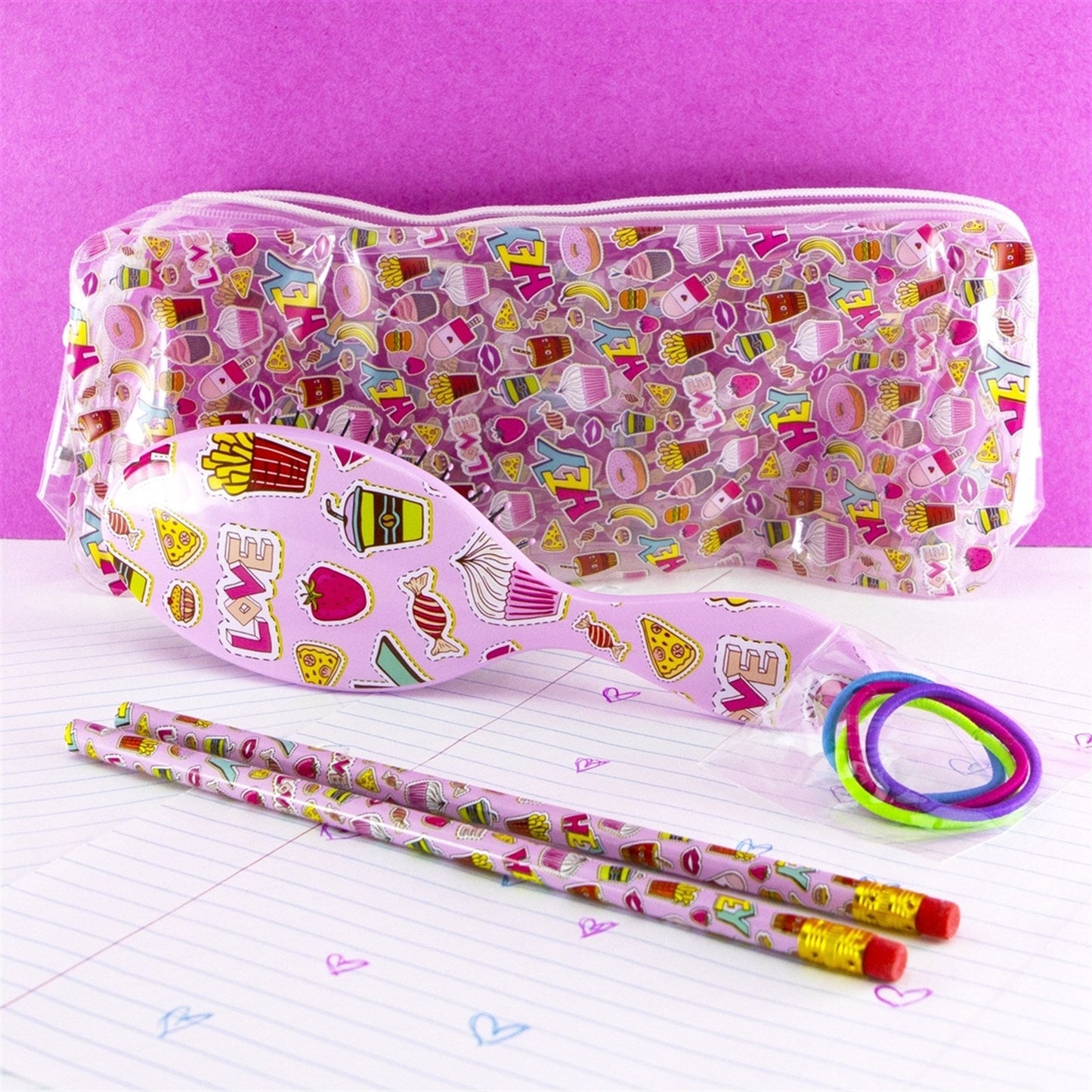 Wet Brush kids detangling brush kit in colorful design with accessories, ideal for easy hair management