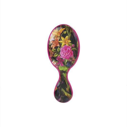 Wet Brush Mini Detangler with Colorful Floral Design for Gentle Hair Detangling