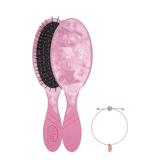 Wet Brush Mystical Crystal Detangler Hair Brush in Pink with Soft Bristles for Effortless Styling