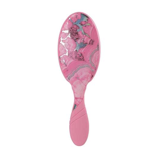 Wet Brush Pro Detangler Crackled Quartz in Pink with a stylish marble design for painless detangling