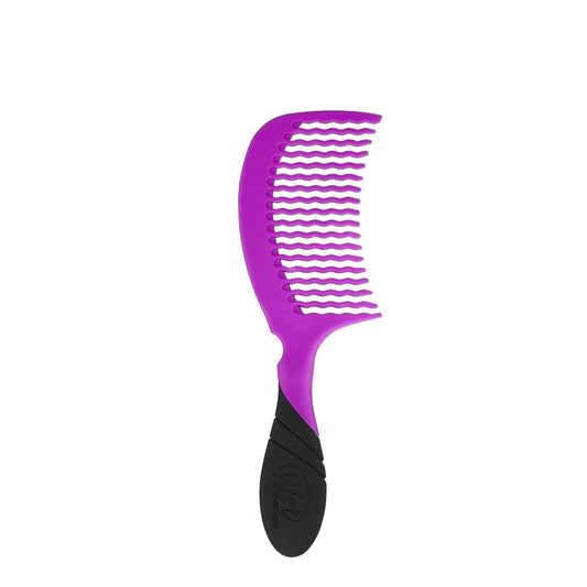 Wet Brush Pro detangling comb in purple with flexible bristles for effortless detangling