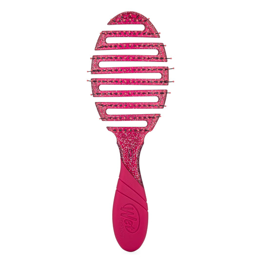Wet Brush Pro Flex Dry Detangler in pink glitter for easy and gentle detangling of wet hair