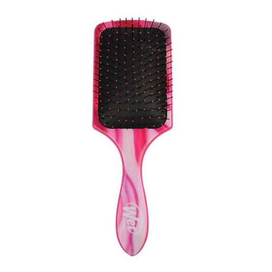 Wet Brush Pro Paddle Detangler with a stylish pink and black design for effortless detangling