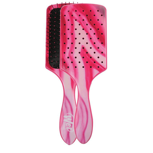 Wet Brush Pro Paddle Detangler in Pink with Unique Polka Dot Design for Effortless Hair Detangling