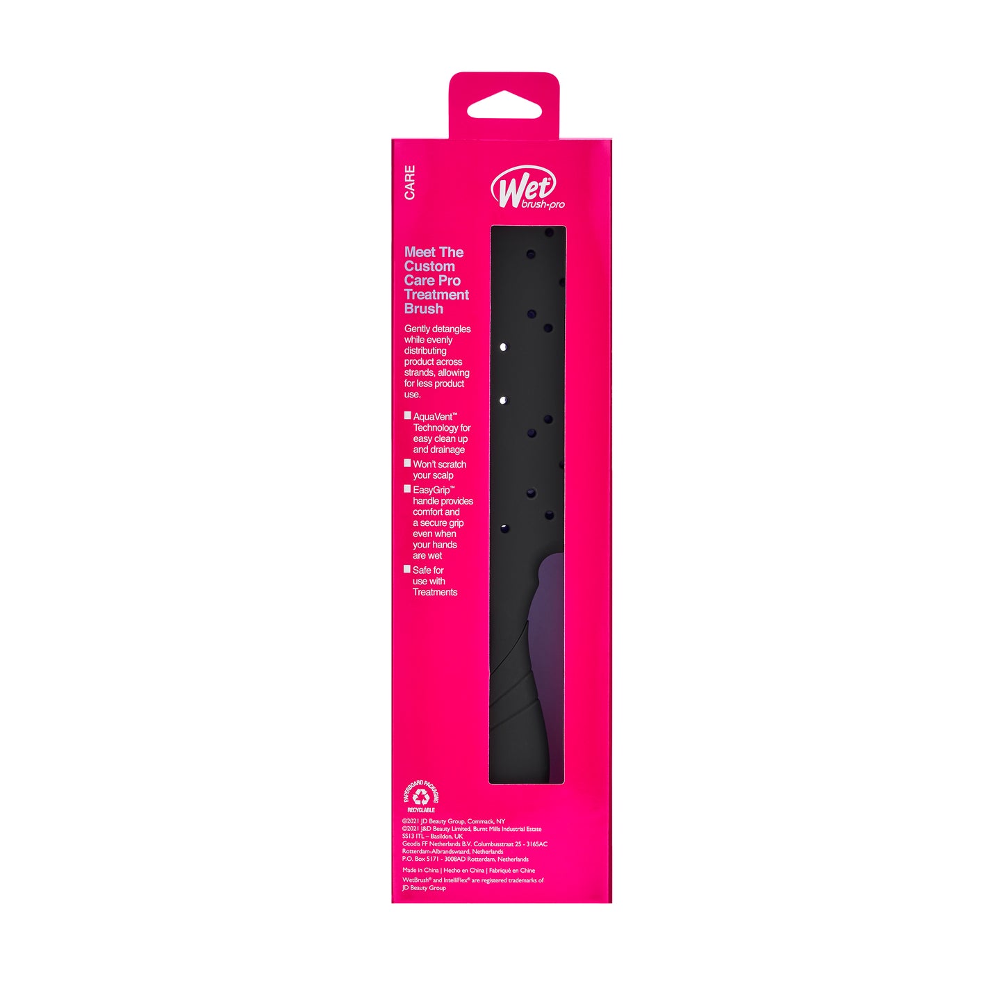 Wet Brush Pro Treatment Brush with an ergonomic handle for easy hair care and styling