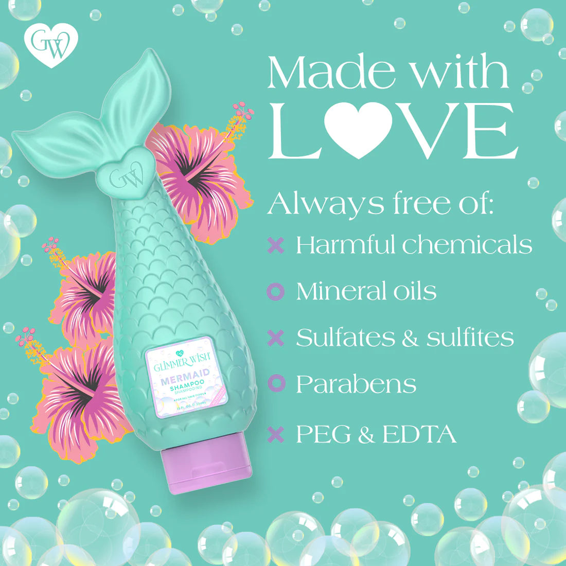 Glimmer Wish Fragrance Free & Dye Free Mermaid Shampoo 12 fl oz
