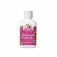A white bottle of Hempz 2.25 oz Herbal Body Moisturizer in Buttercream Vanilla Cake scent with a sprinkle-adorned label on a pink background; this vegan lotion is enriched with nourishing hemp seed oil.