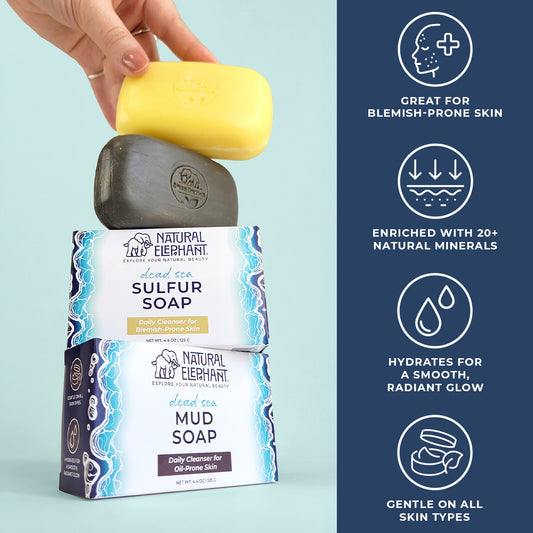 Natural Elephant Dead Sea Mud Soap 4.4 oz (125 g)