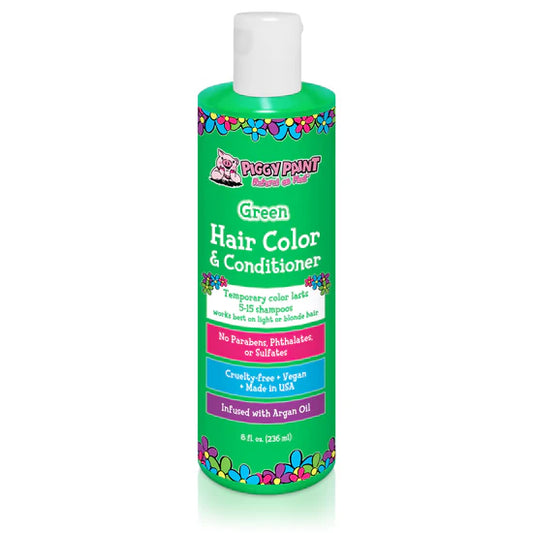 Piggy Paint Color Me Green - Green Hair Color & Conditioner, 8 oz.