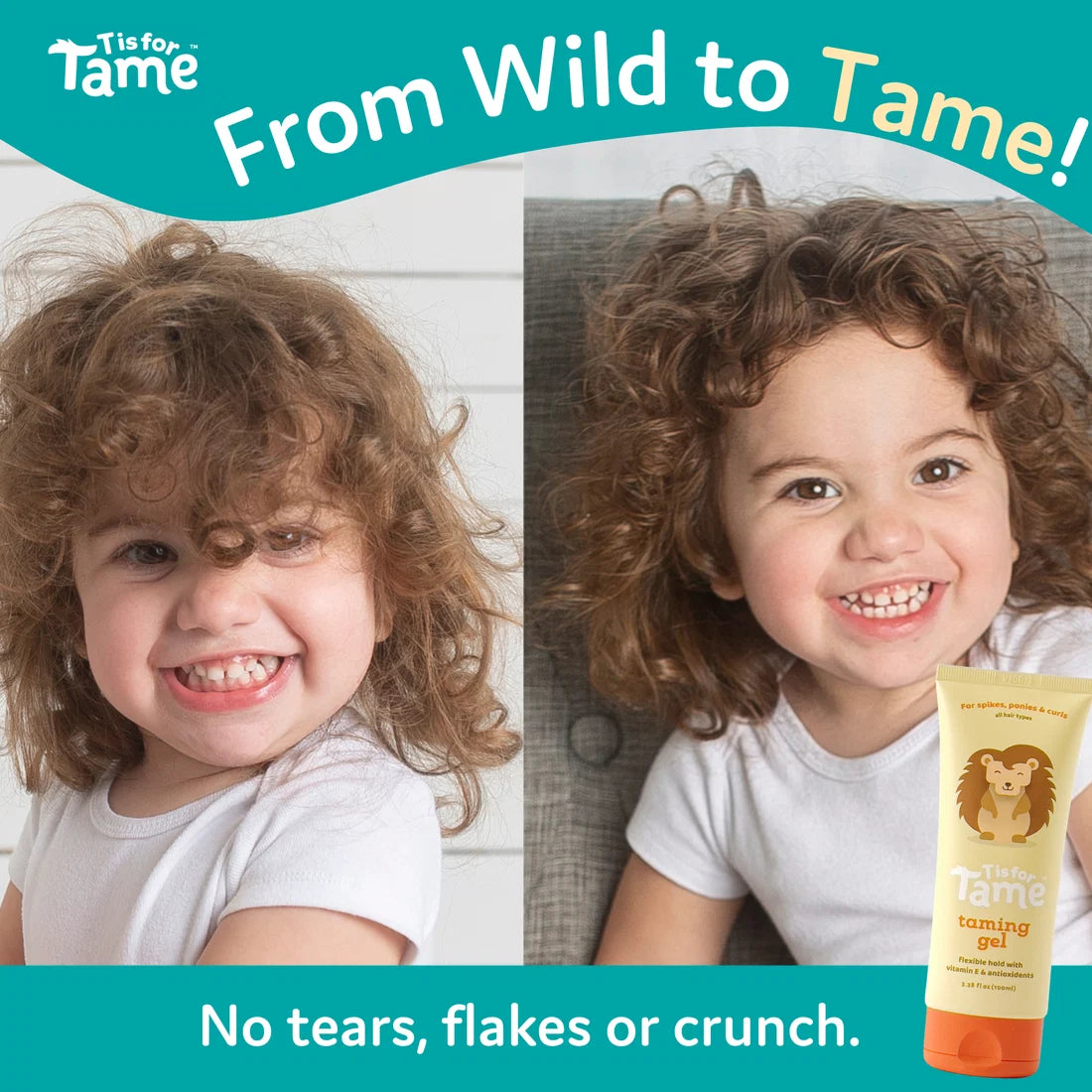 T is for Tame Taming Gel for Soft, Natural Style & Hold 3.38 fl oz
