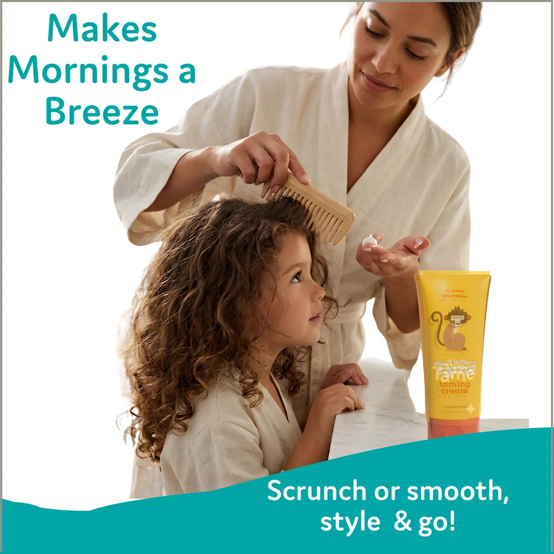 T is for Tame Taming Cream for Frizz, Flyaways and Bed Head 3.38 fl oz