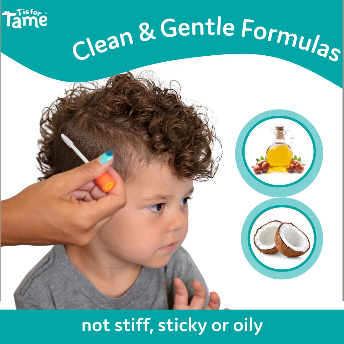 T is for Tame Taming Cream Wand for Frizz & Bedhead 0.51 fl oz