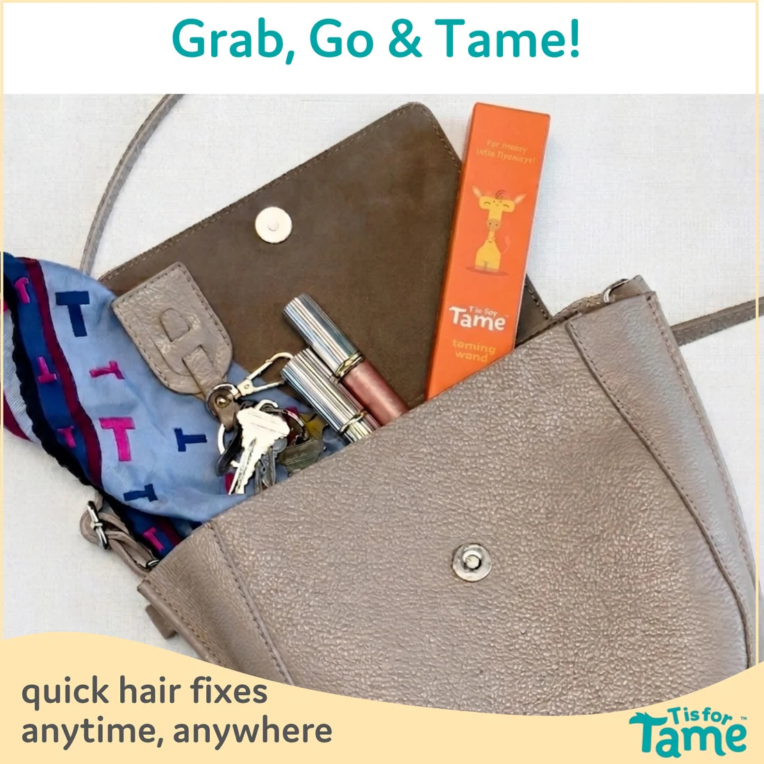 T is for Tame Taming Cream Wand for Frizz & Bedhead 0.51 fl oz