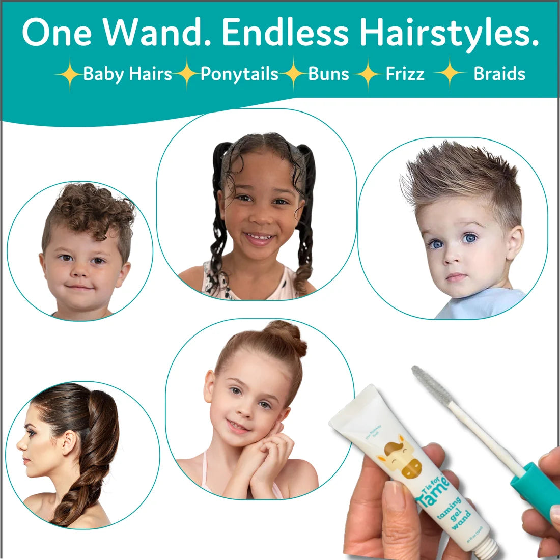 T is for Tame Taming Gel Wand for Flyaways 0.51 fl oz