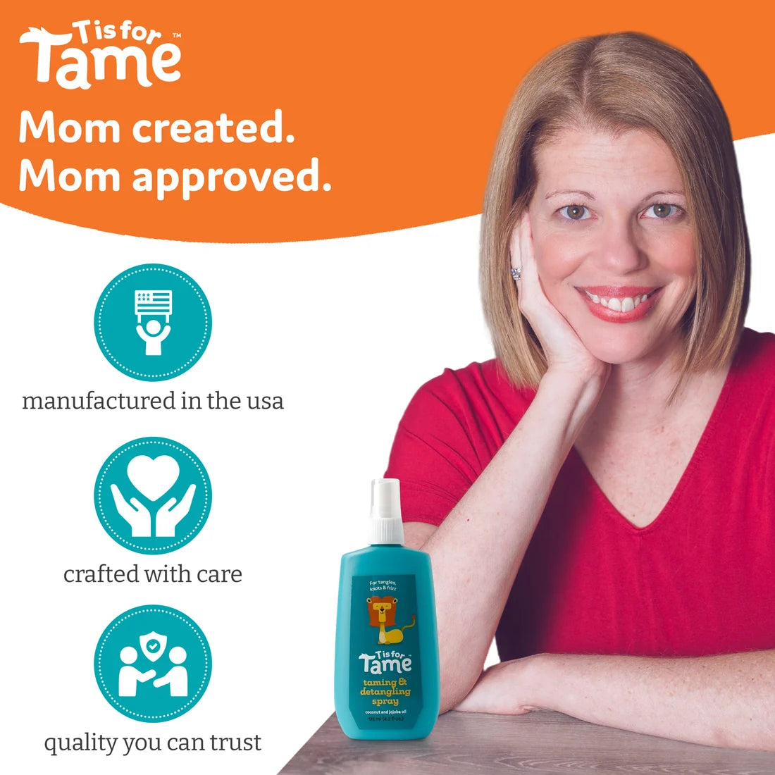 T is for Tame Taming & Detangling Spray for Knots, Frizz, and Tangles 4.2 fl oz