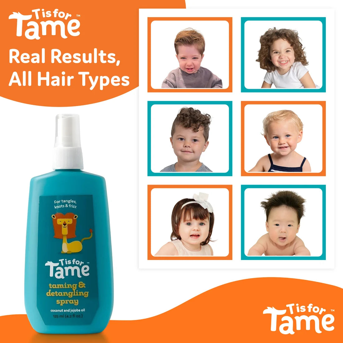 T is for Tame Taming & Detangling Spray for Knots, Frizz, and Tangles 4.2 fl oz