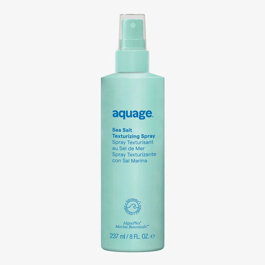 Aquage Sea Salt Texturizing Spray in an 8 oz bottle for creating beachy waves and texture