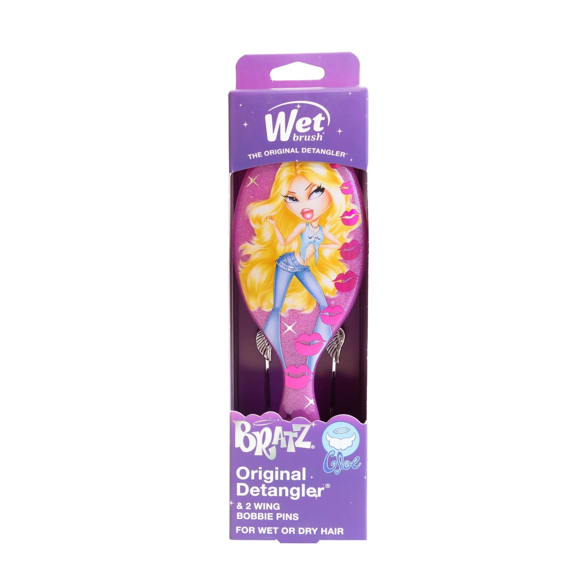 Wet Brush Bratz Original Detangler with Bonus Bobbie Pins for Wet or Dry Hair