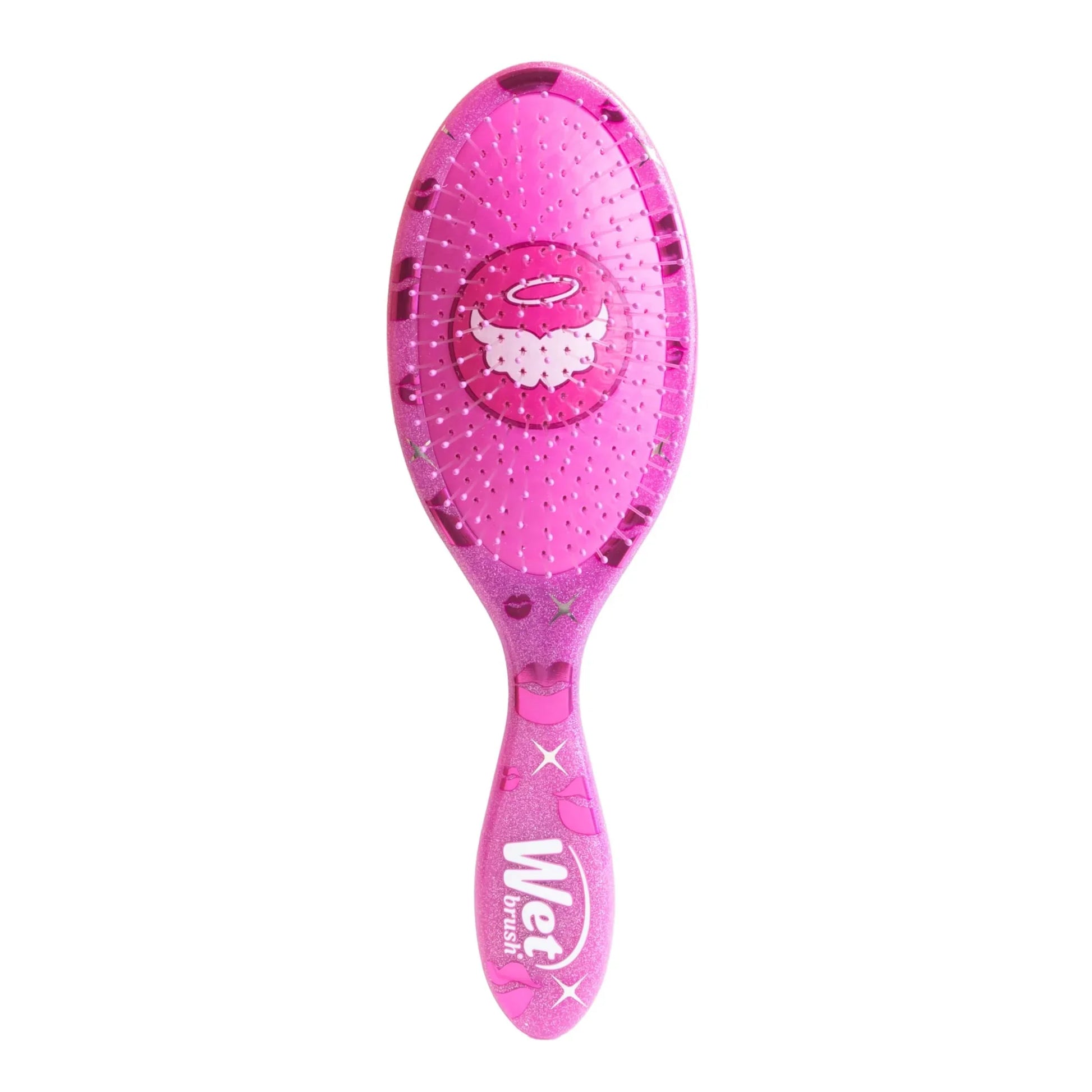 Wet Brush in Pink with Flexible Bristles for Gentle Detangling and Smoothing Hair