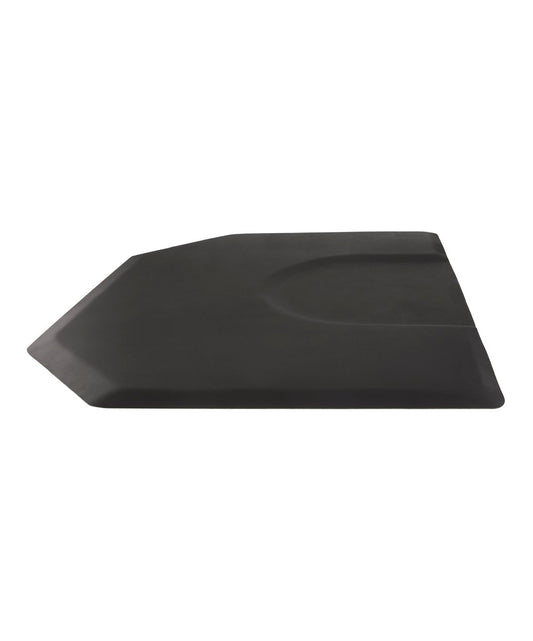 Buy-Rite Comfort Plus floor mat black anti fatigue ergonomic contoured mat with beveled edges for standing
