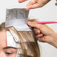 Seki Edge hair treatment using end papers for optimal highlighting application and protection