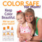 Fairy Tales kids clarifying shampoo ad with smiling mother and daughter and three product bottles