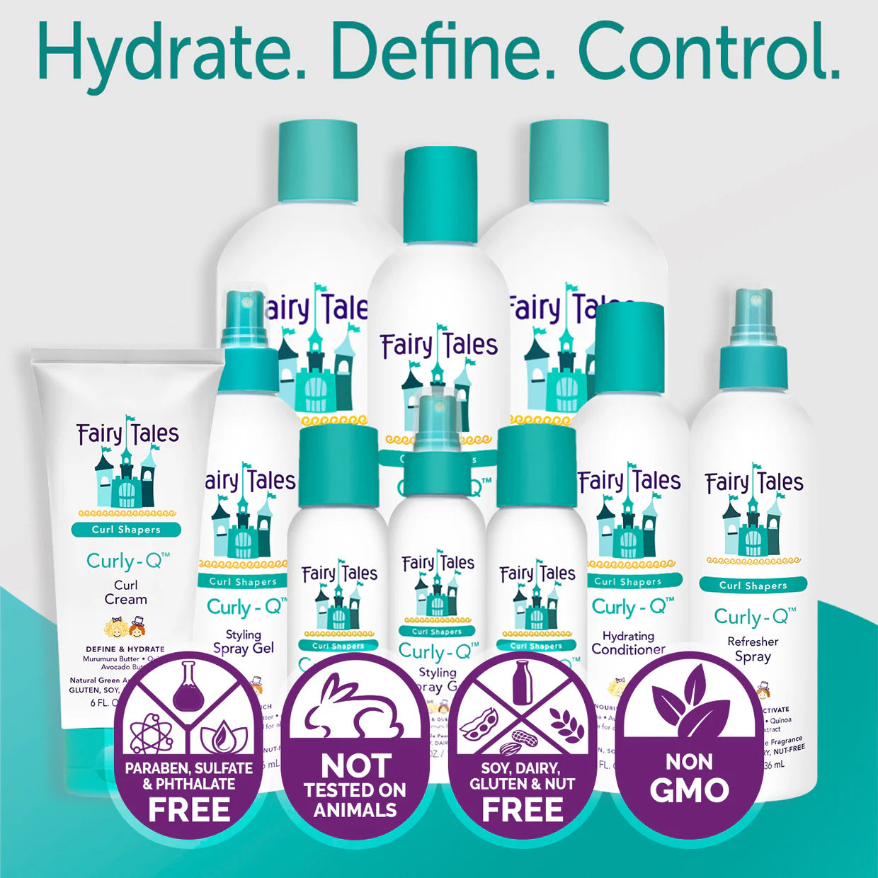 Fairy Tales kids curl cream and styling products for hydrating and defining curly hair