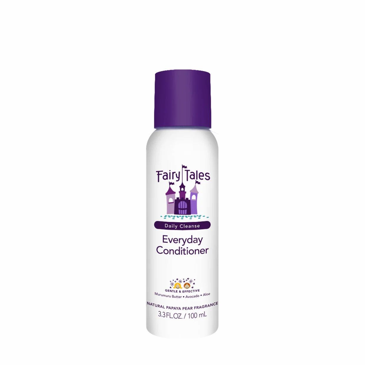 Fairy Tales Everyday Conditioner white bottle with purple cap 3.3 fl oz kids daily conditioner for gentle hair care