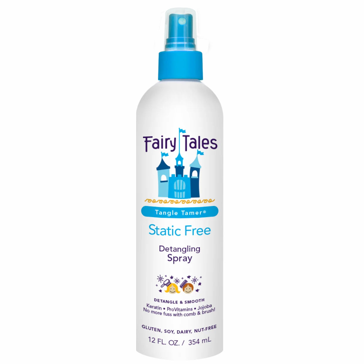 Fairy Tales Static Free Tangle Tamer kids leave-in conditioner spray 12 oz detangling and smoothing