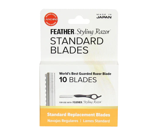 Feather Standard Razor Blades pack with 10 blades for the Feather styling razor