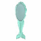 Glimmer Wish mermaid detangling hair brush in teal with a playful tail design for easy combing
