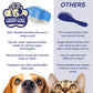Groom Genie pet detangling brush featuring soft bristles for all hair types and comfortable grip