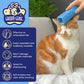 Groom Genie pet hair remover brush effectively removes embedded hair from cat fur during grooming