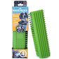 Groom Genie Magic Block pet hair remover brush in green, designed to remove hair from furniture and clothes