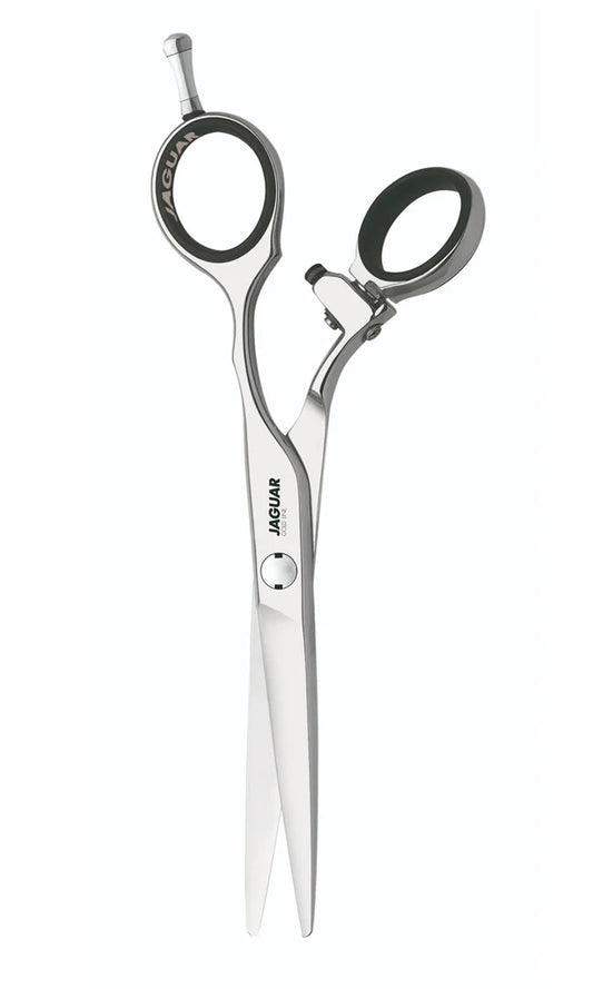Jaguar Gold Line Convex Flex 5.5 scissors professional stainless steel hair cutting scissors with offset handle and black inserts