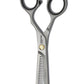 Jaguar Pre Style Relax Thinner silver professional thinning scissors with gold screw and black inserts