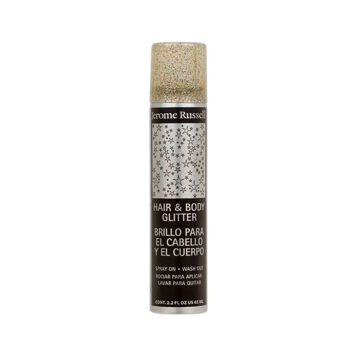 Punky Colour multi-color hair and body glitter spray in a silver tube with sparkles for festive looks