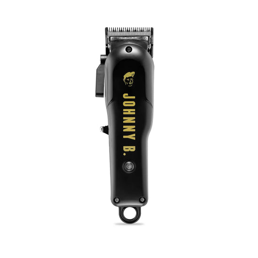 Johnny B professional hair clipper with sleek black design and adjustable blade for precise cutting