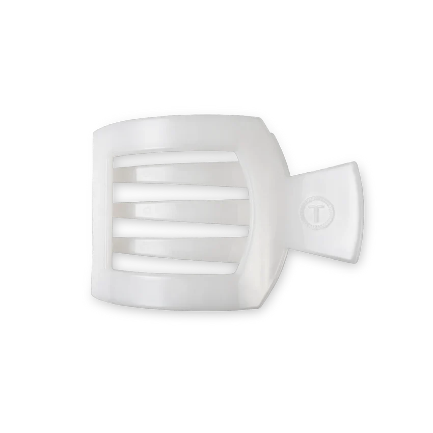 Teleties medium white hair claw clip with a modern design for secure hair styling