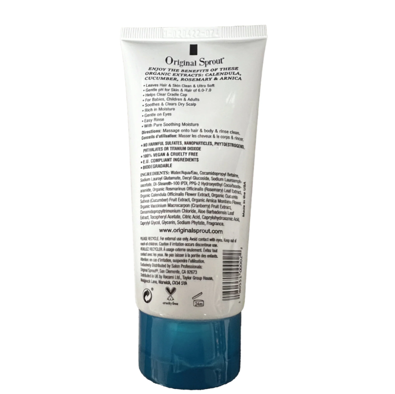 Original Sprout baby wash in a 12oz tube with gentle formula for sensitive skin