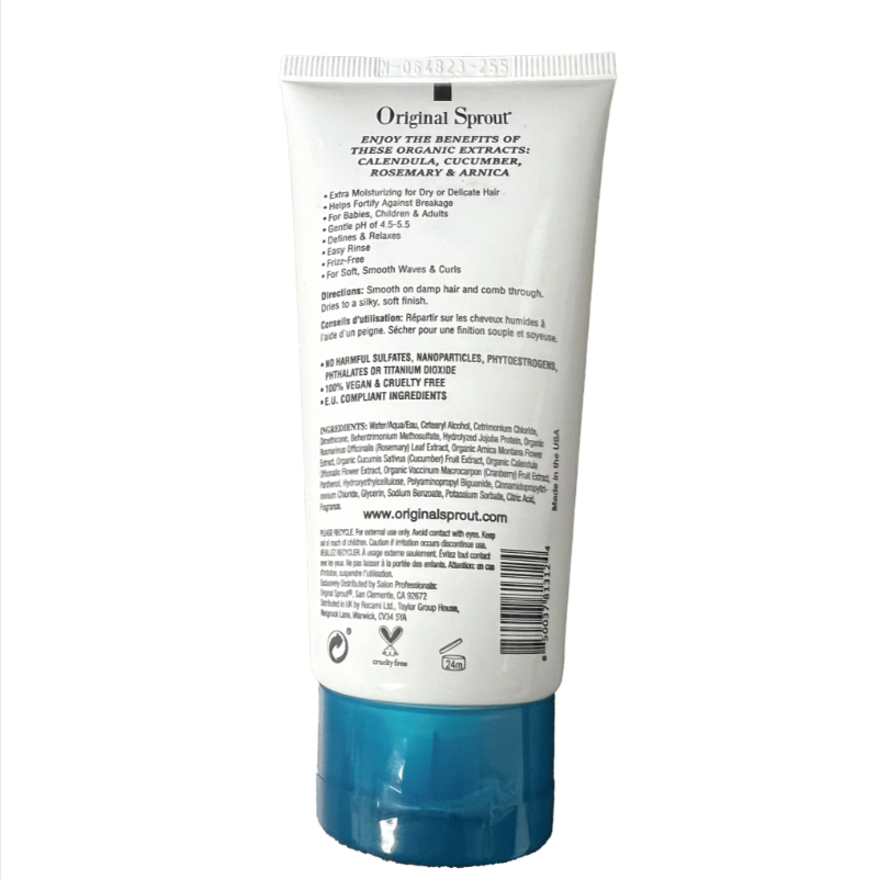 Original Sprout Curl Calming Cream for kids in a tube, perfect for smoothing and defining curls