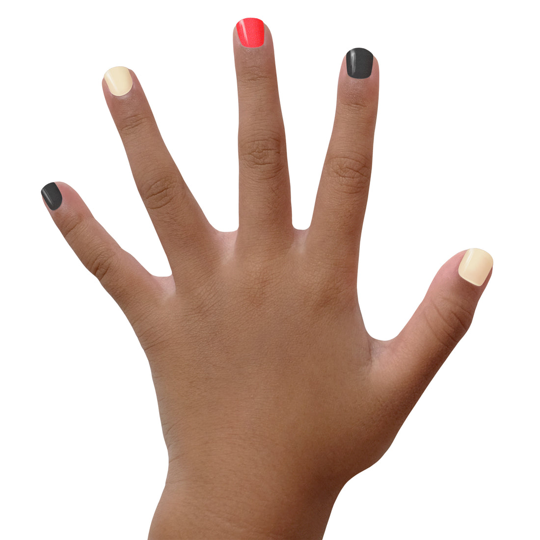 Piggy Paint Ghouls Wanna Have Fun gift set featuring colorful nail polish on a child's hand