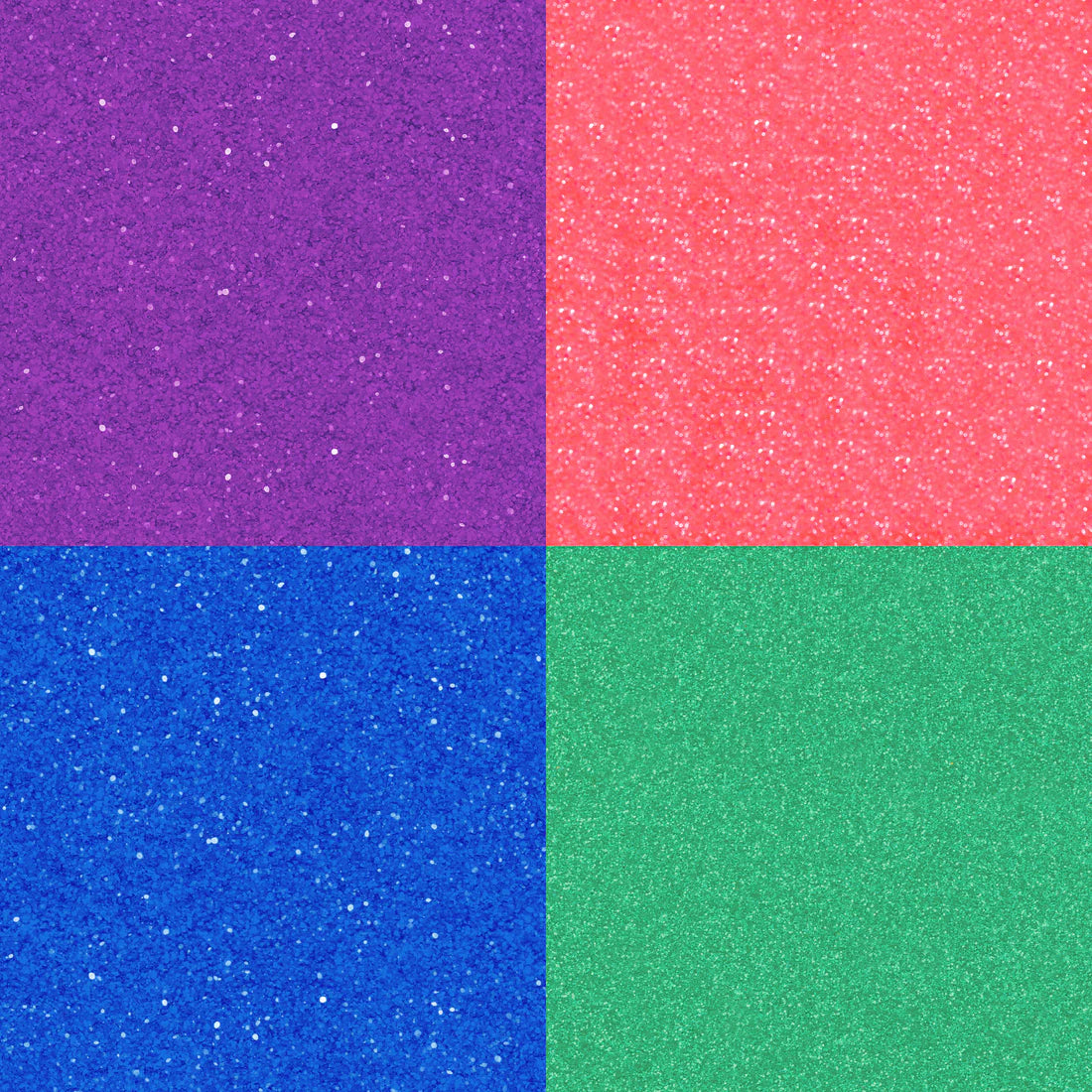 Piggy Paint kids non-toxic nail polish set featuring four vibrant glitter shades in purple, pink, blue, and green