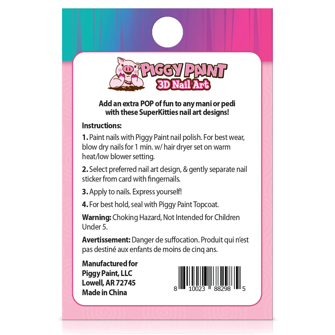 Piggy Paint nail art stickers for fun nail designs on manicures and pedicures