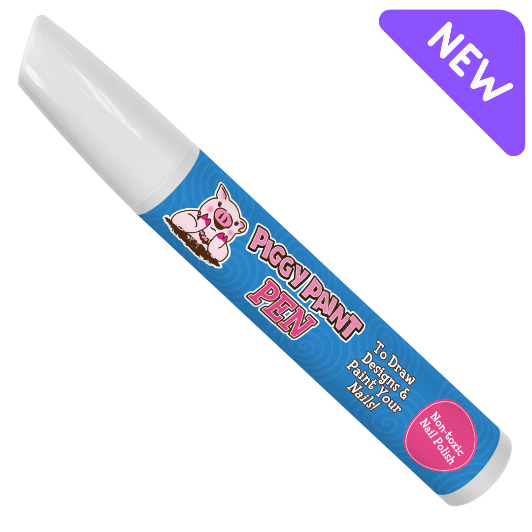 Piggy Paint pen polishes in a white marker style for coloring and designing nails