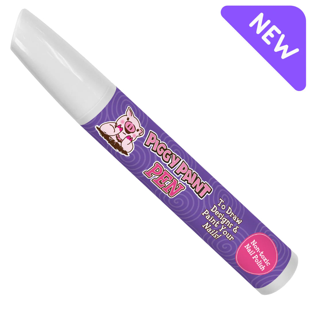 Piggy Paint pen polishes for creating fun nail designs with a non-toxic formula