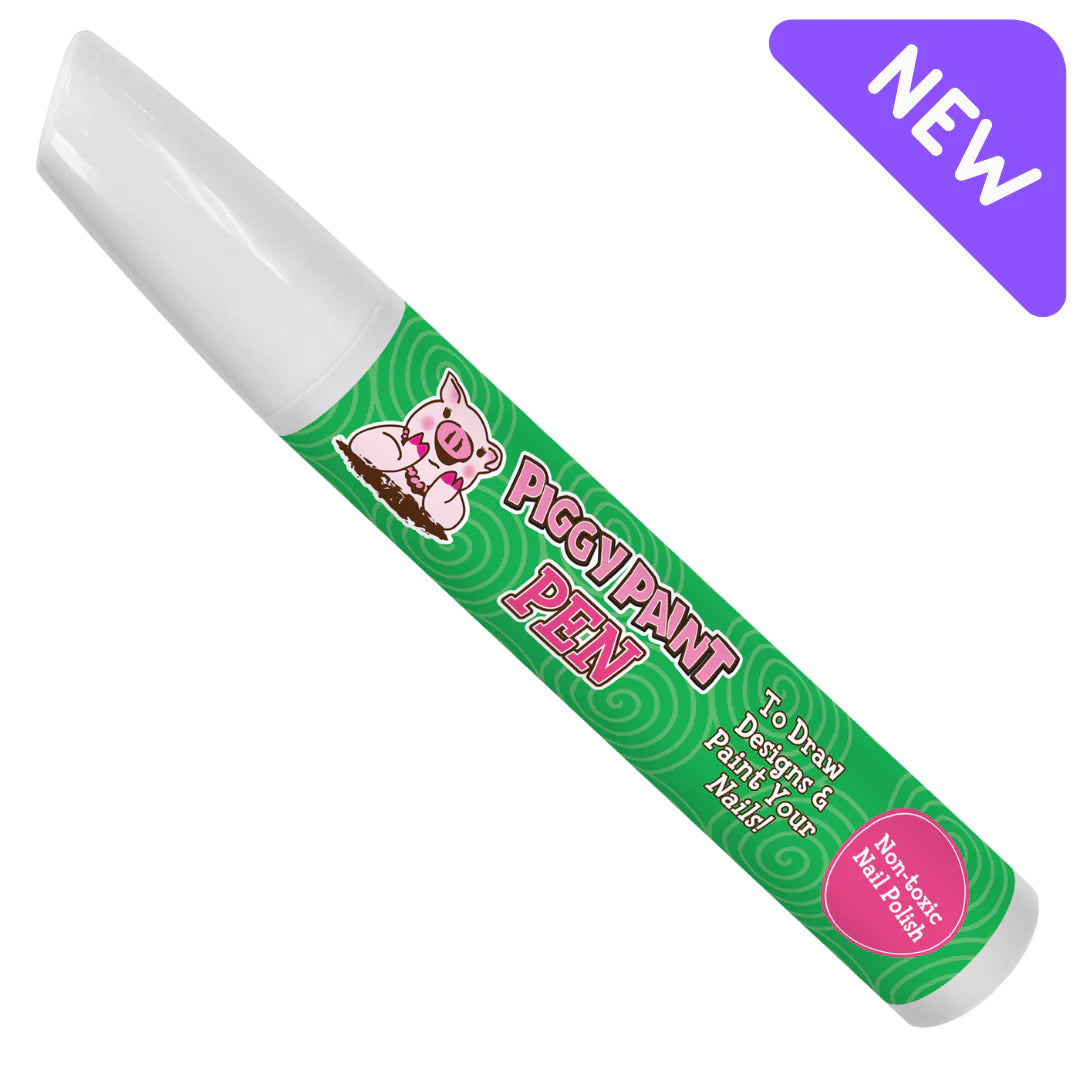 Piggy Paint pen polishes for drawing designs and patterns on nails with non-toxic formula