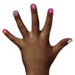 Piggy Paint Sparkle nail polish set on girl's hand showcasing colorful sparkly nails
